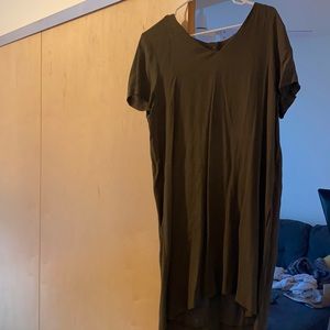 Olive Green Madewell Shirt Dress